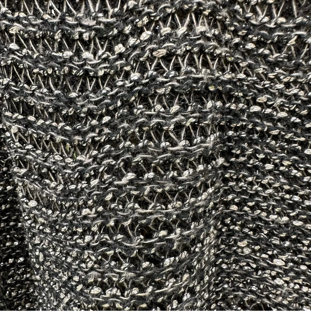 Eileen Fisher Italian Yarn Linen Blend Charcoal Cowl Neck Sweater size L - Picture 10 of 11